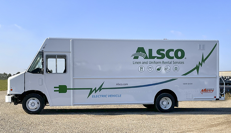 Alsco Linen and Uniform's Motiv-Powered Step Van